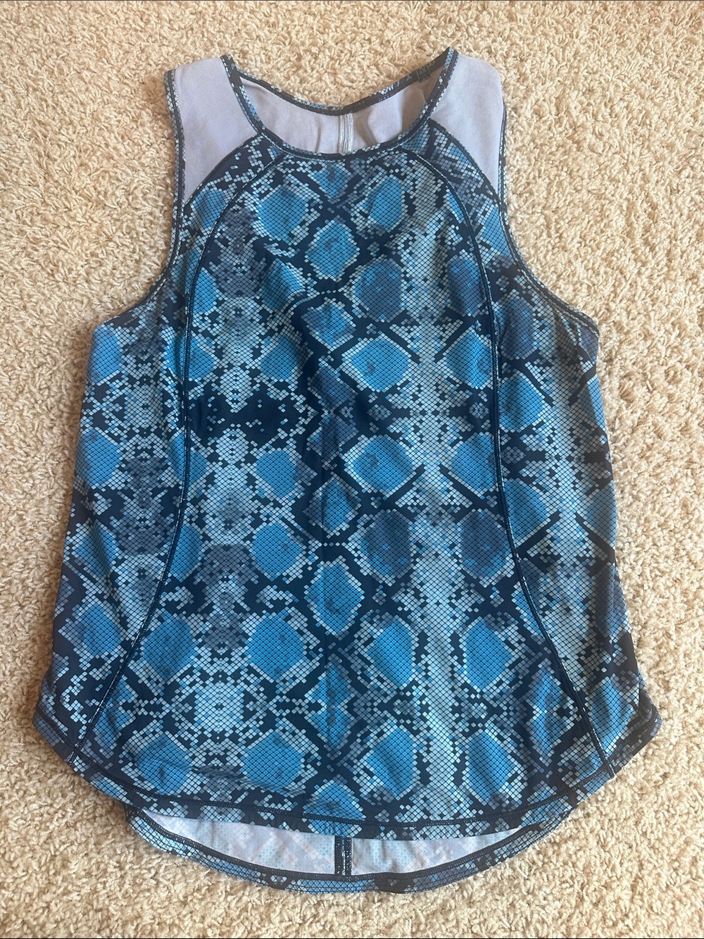 Lululemon Athletica Sculpt Tank Blue Snake-Print Size 6
